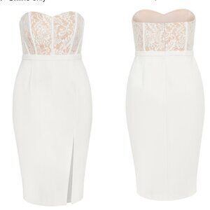 CITY CHIC Women's Plus Size Perfect Date Dress Ivory Size 14